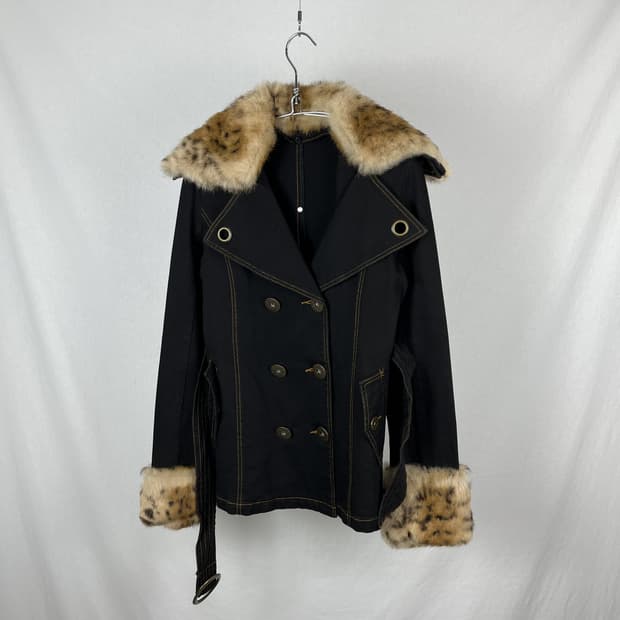 D.I.A  호피 퍼 코튼 자켓