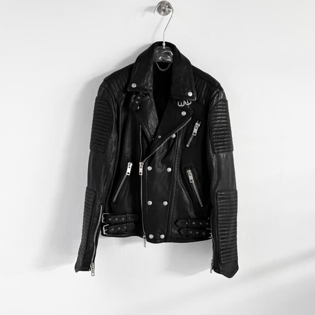이탈리안 램스킨 바이커 자켓 