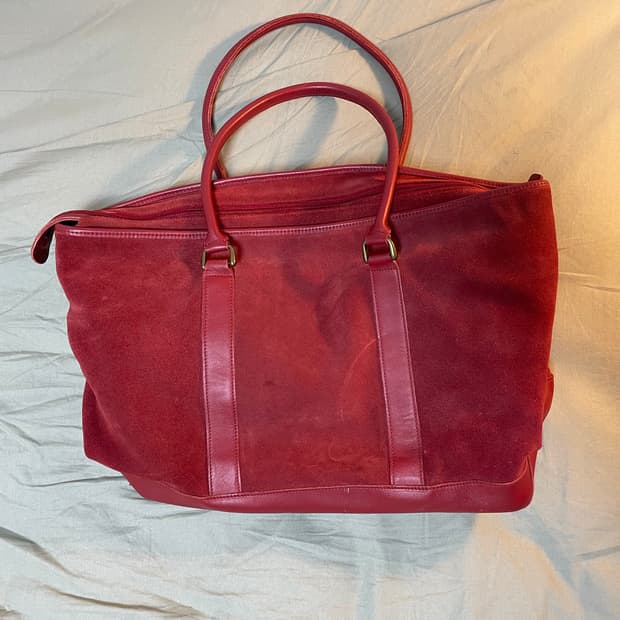Vintage L.L. Bean Suede Leather Tote Bag