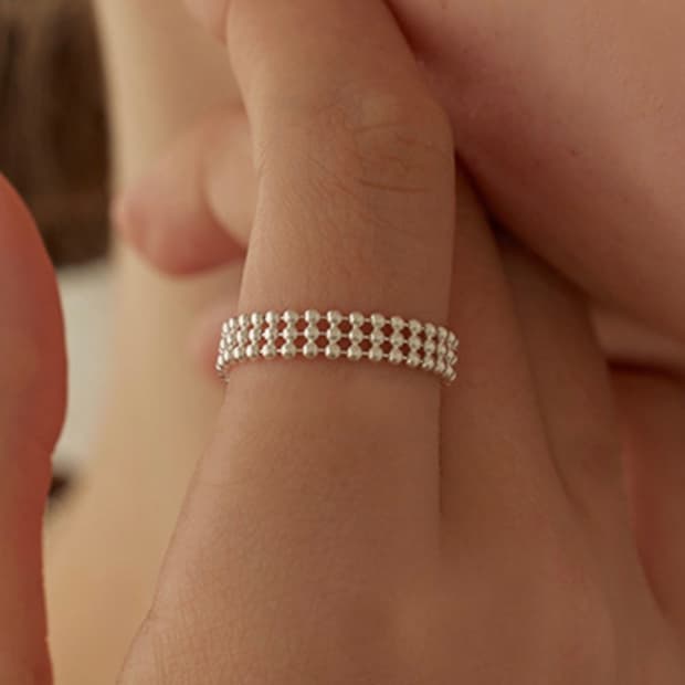 실버925 체인 반지 11.5