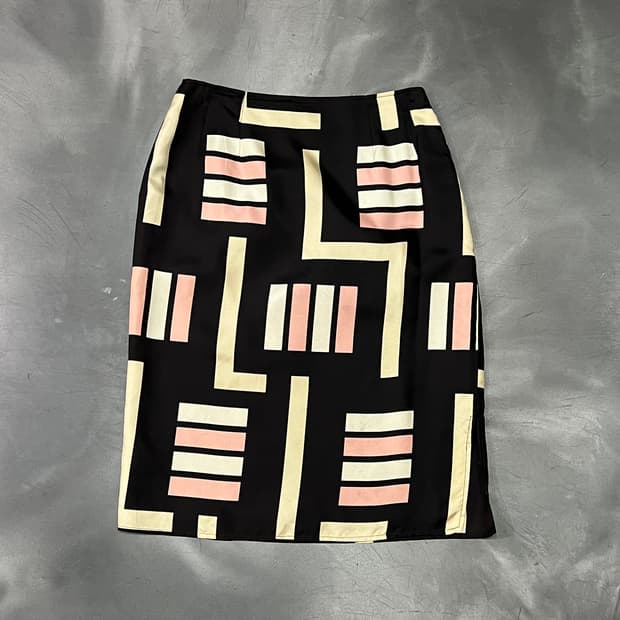  막스마라 패턴 실크 스커트 +명품감정서 y15754