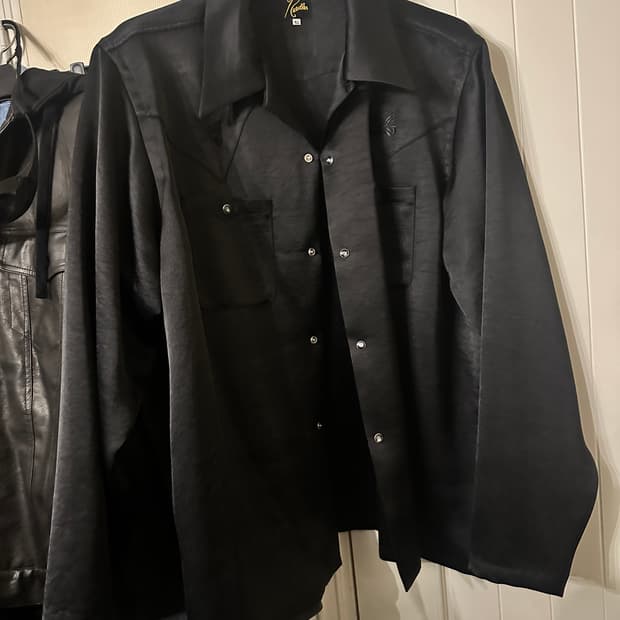 니들스 오픈 카라 셔츠