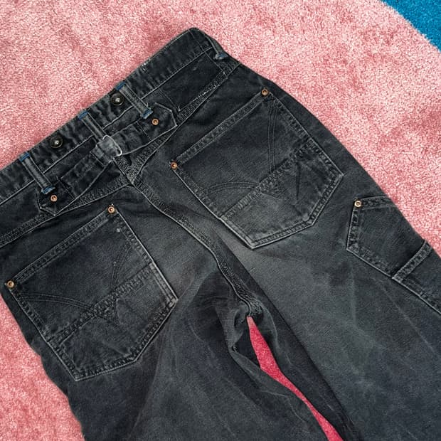 리얼맥코이 다크그레이 카펜터 워크팬츠