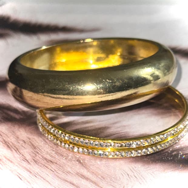 일본 갸루 골드 금속 뱅글 팔찌