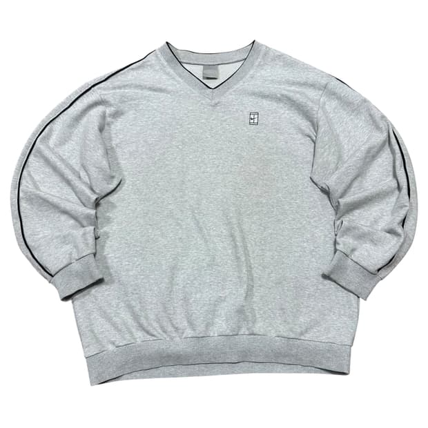 ✨ (바배) 나이키 00s 테니스로고 그레이 맨투맨 