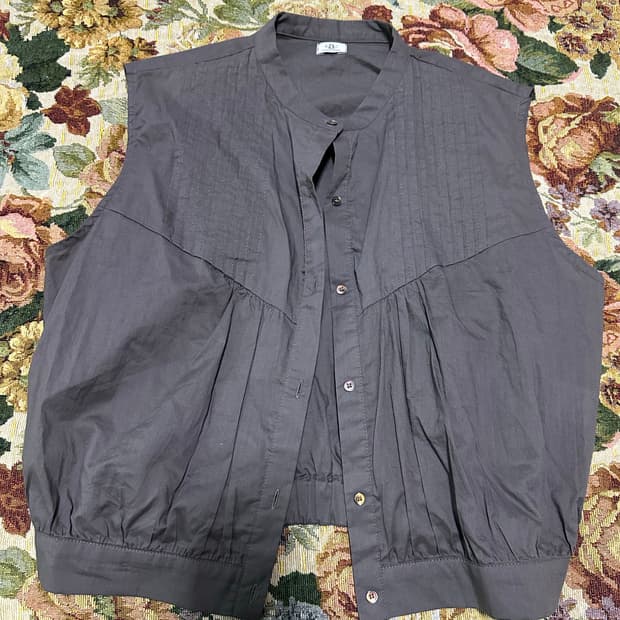 모리 조끼 블라우스