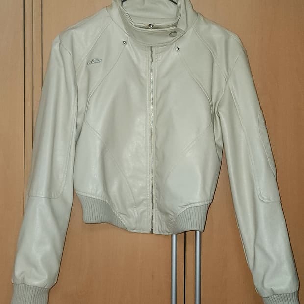 Kashiko 카시코 st 포 레더 바이커 자켓 아이보리