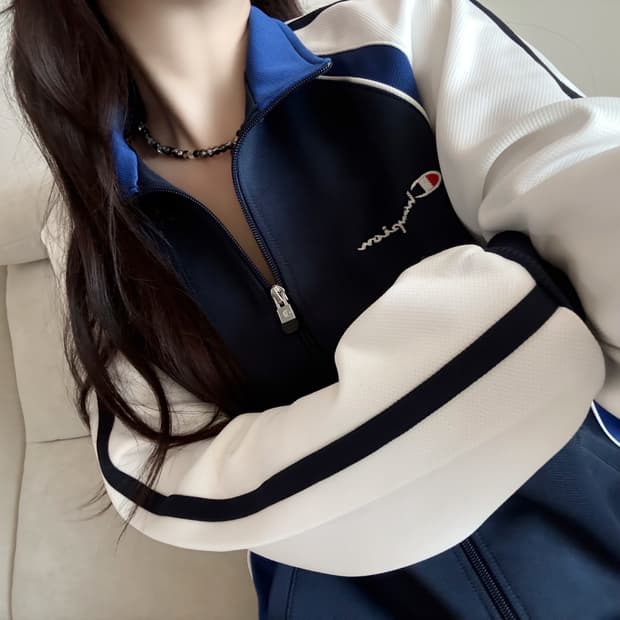 챔피온 네이비 화이트 나그랑 져지 