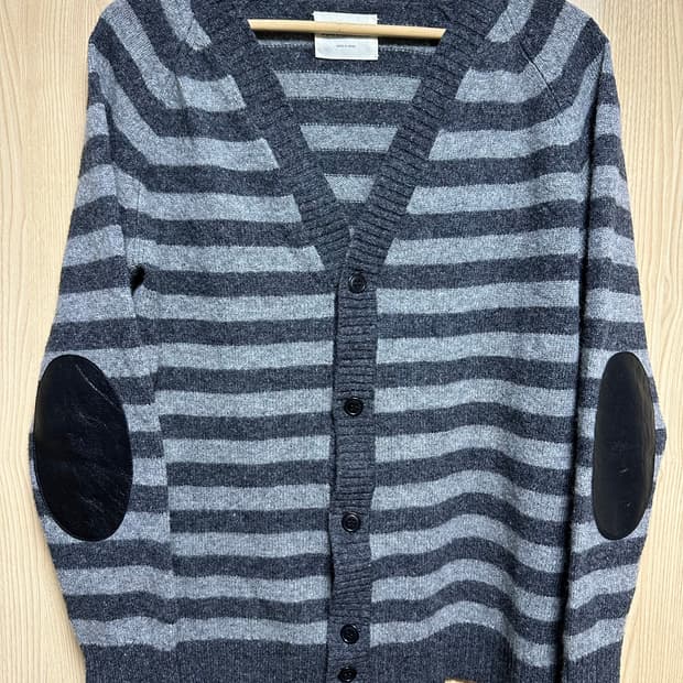 Markaware 울 가죽패치 가디건 3사이즈