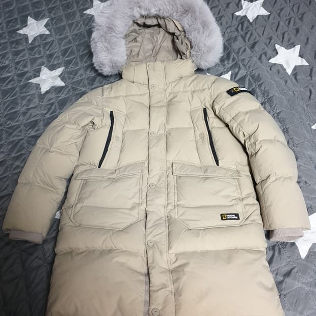 내셔널지오그래픽 키즈 매너티 덕다운 혜비 패딩 베이지 (130)