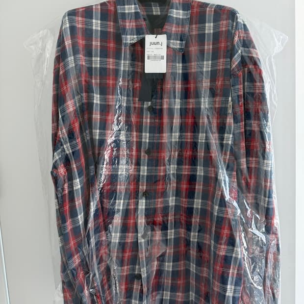 준지 26SS 아일랜드 레드 체크셔츠 48 새상품