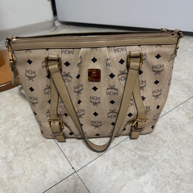 Mcm 베이지 비세토스 토트백 정품