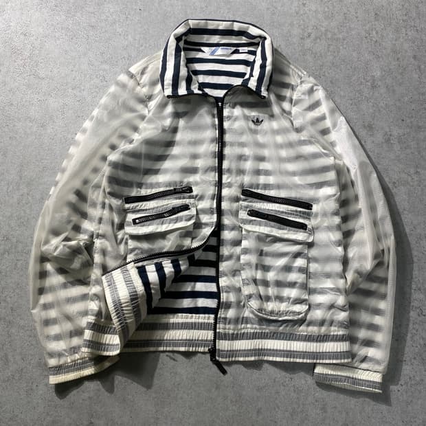 [90] Adidas OG 아디다스 스트라이프 나일론 자켓