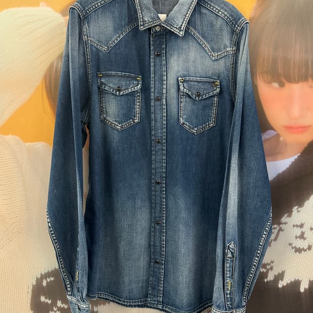 DIESEL 디젤 중청데님 긴팔셔츠