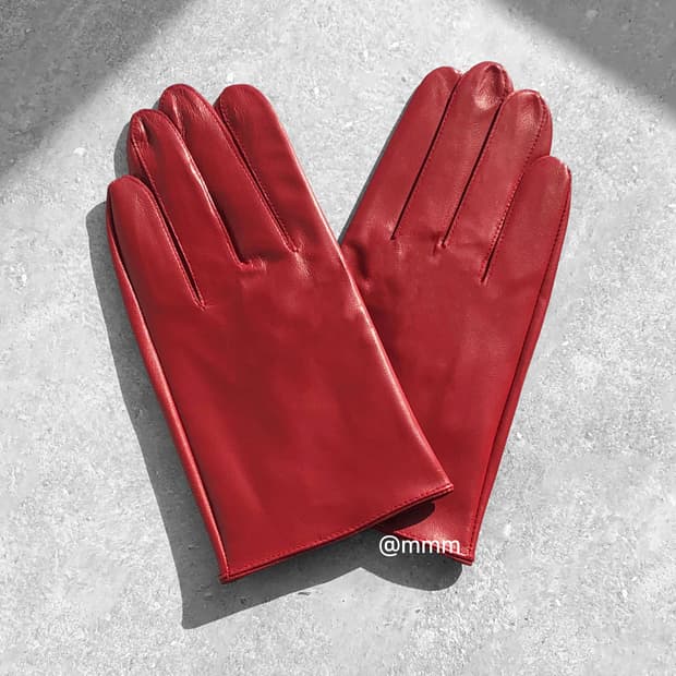 [Unisex] 램스킨 가죽 장갑 레드