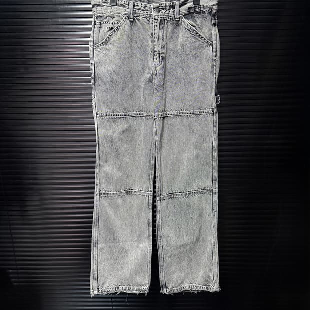 메종미네드 화이트 스프레드 카펜더 워크 팬츠 바지 30 31 32 와이드