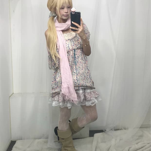 𝜗𝜚핑크 잔꽃 러블리 하구미set 𝜗𝜚