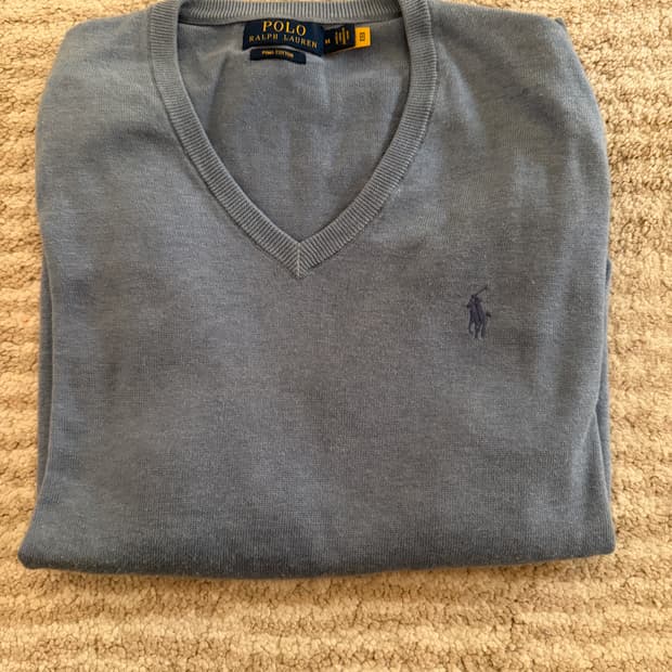(정품) 폴로 피마코튼 브이넥 니트