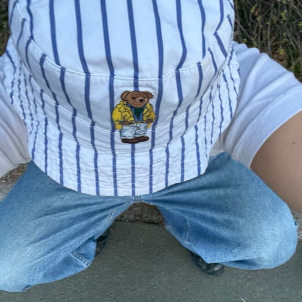 폴로 랄프로렌 리버시블 베어 크레스트 버킷 햇