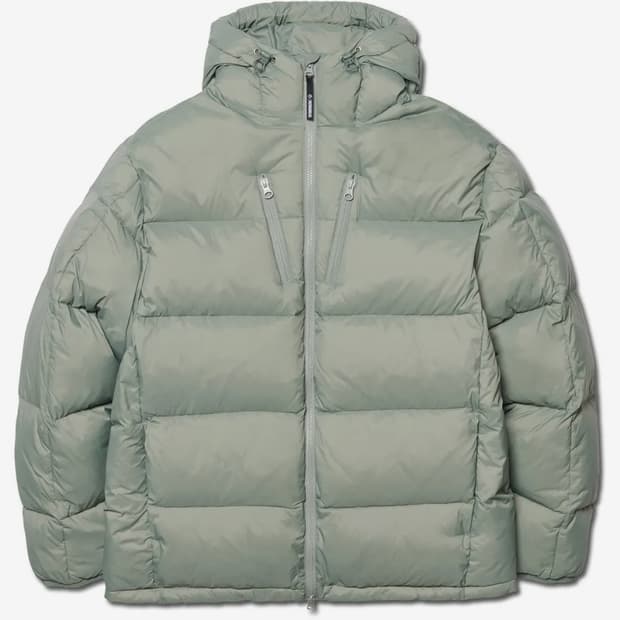 노매뉴얼 후드 덕 다운 패딩 s