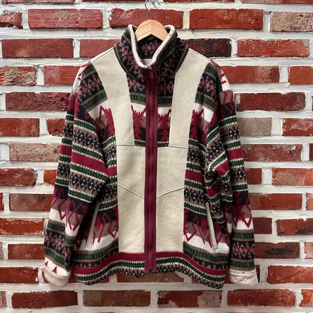 (L) NZ 램스킨 나바호 플리스 빈티지 집업