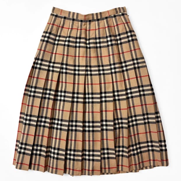 버버리 90's 노바체크 미디 스커트 PN5669