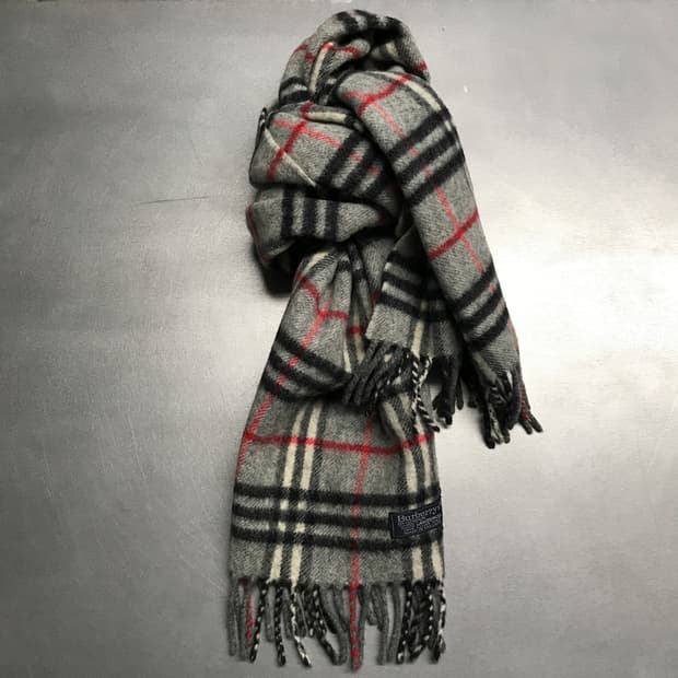 버버리 정품 램스울 머플러 그레이