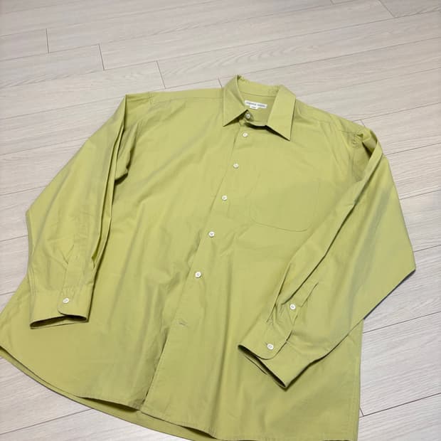 토마스모어 포플린 셔츠 라임색상 S사이즈(100-103)