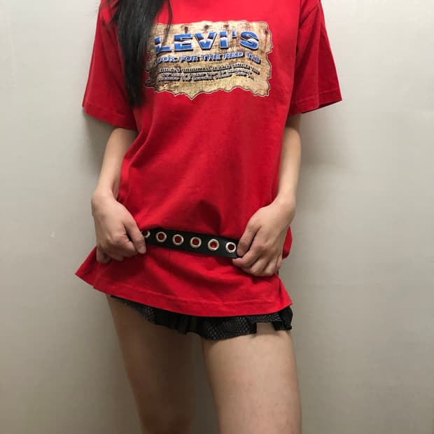 빈티지 리바이스 레드 반팔