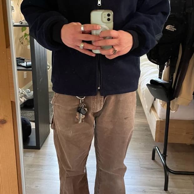 빈티지 체스트넛 칼하트 싱글니 카펜터 팬츠 B11CHT