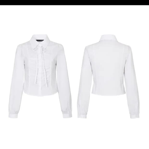 페인오어플레져) 엘린 셔링 셔츠 화이트 S