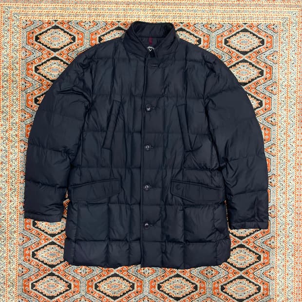 캘러웨이 네이비 스퀘어 퀼팅 정장 하프 코트 패딩 남성110