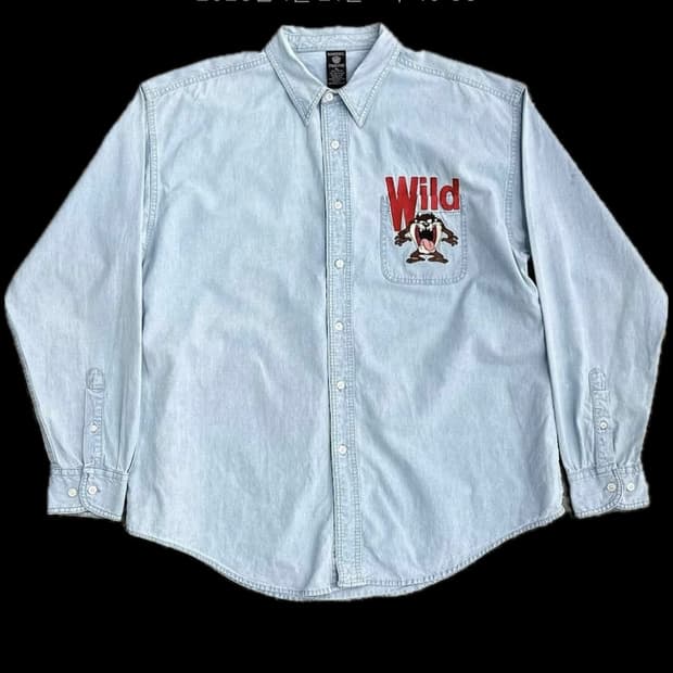 Waner Bros 루니툰즈 샴브레이 셔츠