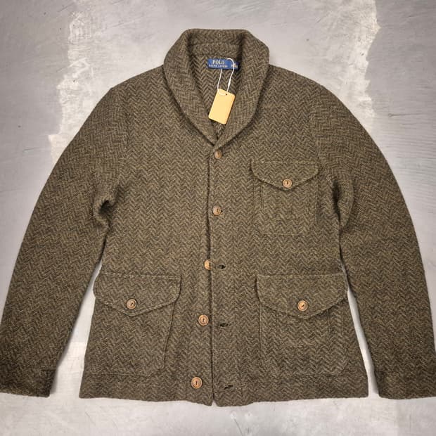 폴로랄프로렌 헤링본 울 자켓