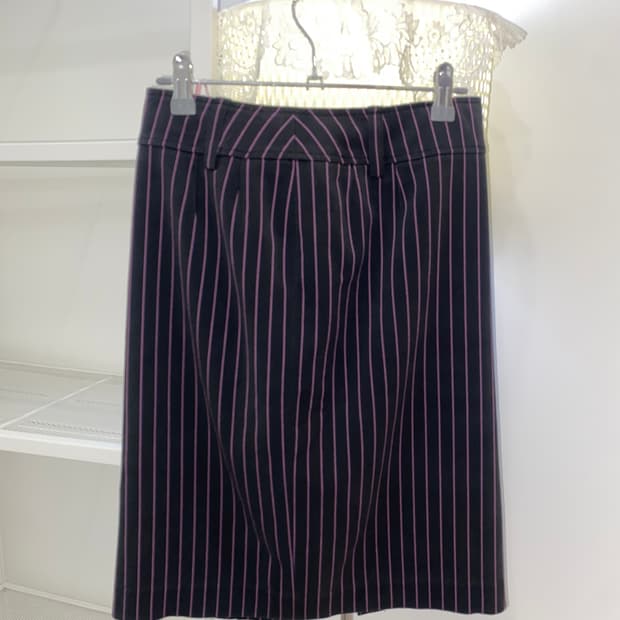 일본빈티지 블랙핑크 미디스커트