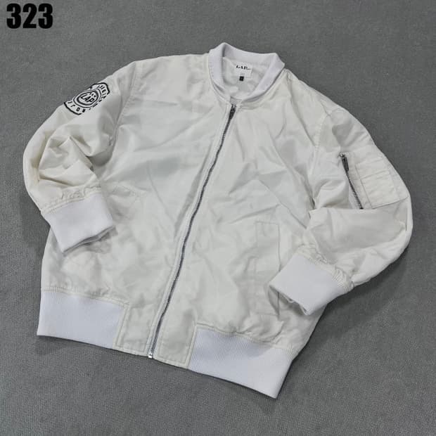 Lap 화이트 봄버 자켓 