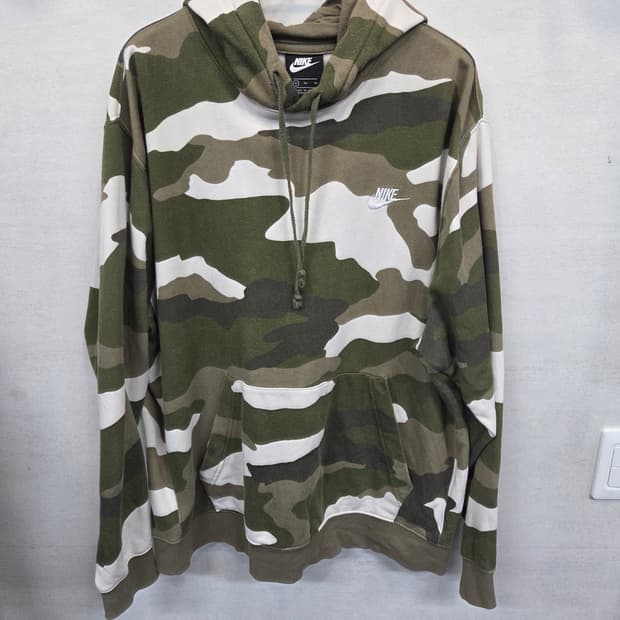 나이키 nsw 해외판 카모 플리스 후드티 xl