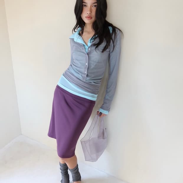 mmmcorp See-through Collar T-shirts_Grey