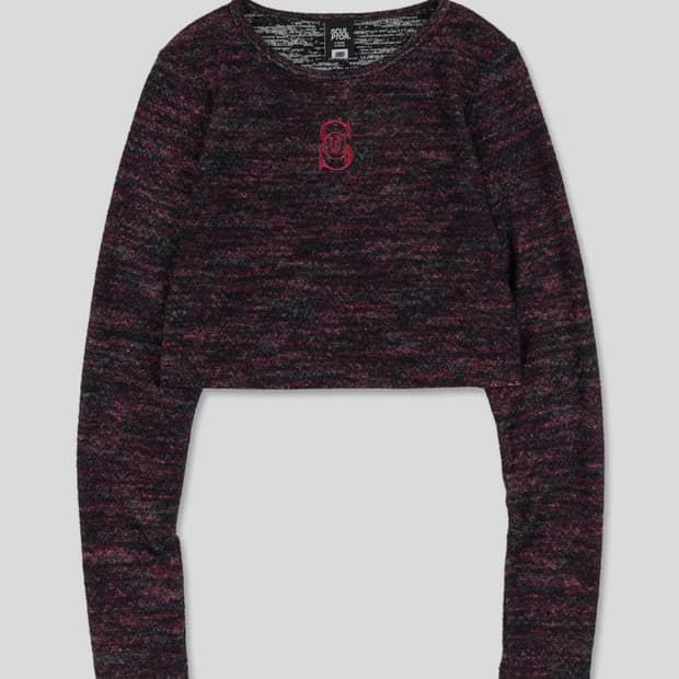 Sculptor Monet Crop Top Midnight Red