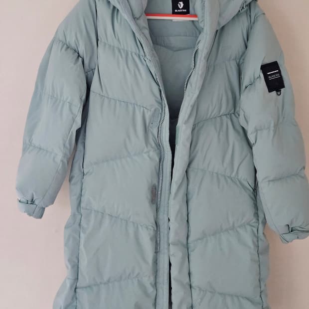 여성 블랙야크  챔프 롱패딩 155 민트