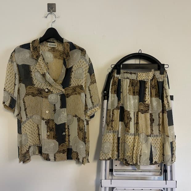 페니블랙 by 막스마라 PENNYBLACK 프린팅 셔츠 스커츠 셋업