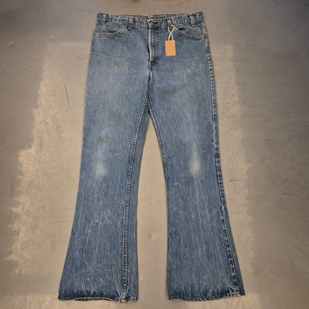 80s 리바이스 646 벨바텀 오렌지탭 데님 팬츠