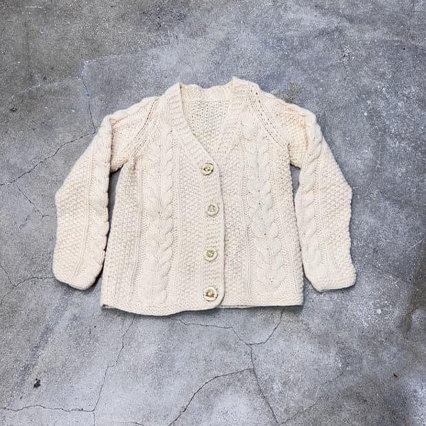 핸드메이드 울 니트 가디건