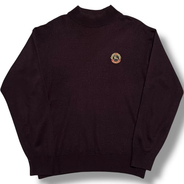 Burberry 아카이브 버건디 폴라넥 니트