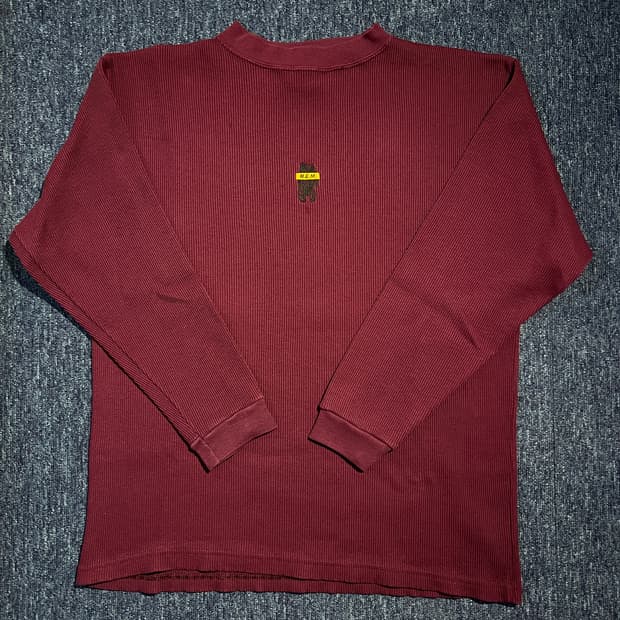 빈티지 90s R.E.M. Monster 와플 롱슬리브 티셔츠