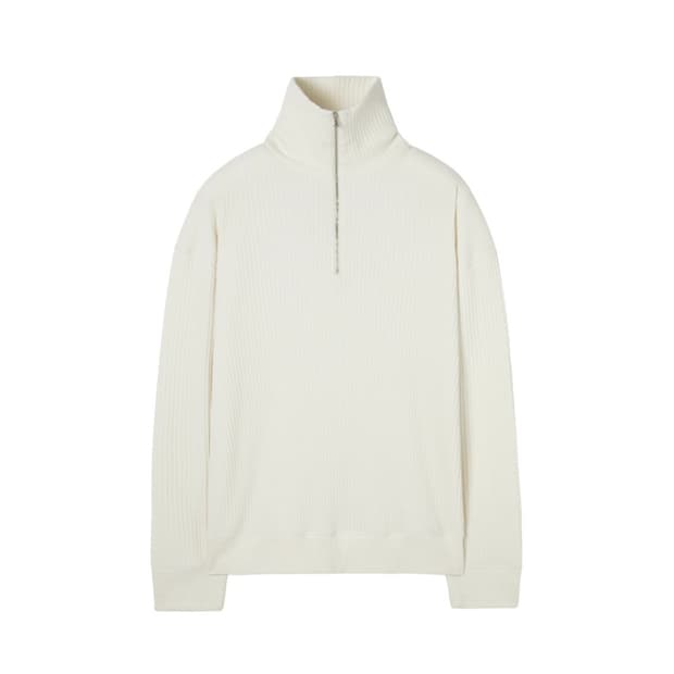 인사일런스 하프 집업 니트 크림 L