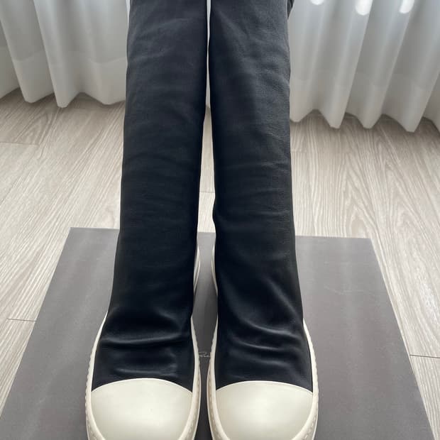 릭오웬스 레더 삭스부츠 여성사이즈 39