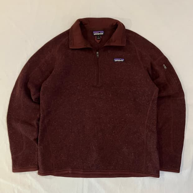 파타고니아 신칠라 베터 하프집업 플리스 버건디