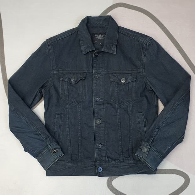 지오다노 흑청 데님 청자켓 남자95