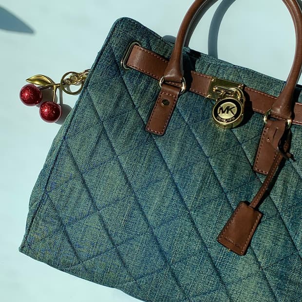Michael Kors Bule Denim Hamiltom Bag
